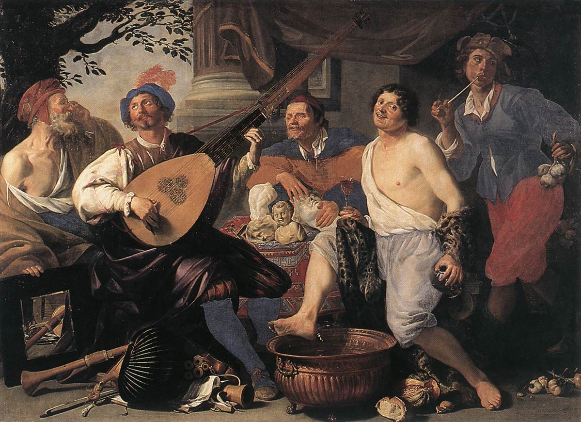 Bild 3: Die fünf Sinne: Ein allegorisches Gemälde von Theodoor Rombouts (1597-1637). Von links nach rechts sind dargestellt das Sehen, das Hören, das Tasten, das Schmecken und das Riechen. Bild 3: Die fünf Sinne: Ein allegorisches Gemälde von Theodoor Rombouts (1597-1637). Von links nach rechts sind dargestellt das Sehen, das Hören, das Tasten, das Schmecken und das Riechen.