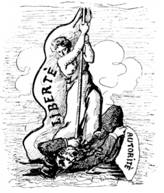Illustration aus dem Buch Le Principe Anarchiste de Pierre Kropotkine, Les Temps nouveaux via Wikipedia (http://images.google.de/imgres?imgurl=https%3A%2F%2Fupload.wikimedia.org%2Fwikipedia%2Fcommons%2F2%2F2b%2FNotre_ennemi_c%27est_notre_maitre.png&imgrefurl=https%3A%2F%2Fcommons.wikimedia.org%2Fwiki%2FFile%3ANotre_ennemi_c%27est_notre_maitre.png&h=539&w=458&tbnid=jHXazyooEUxs3M%3A&vet=1&docid=qJK1BEBydCsozM&ei=ghJuWMufJof5aJbAplg&tbm=isch&client=firefox-b&iact=rc&uact=3&dur=5530&page=0&start=0&ndsp=26&ved=0ahUKEwjL6MaP2arRAhWHPBoKHRagCQsQMwgdKAAwAA&bih=805&biw=1600), public domain Illustration aus dem Buch Le Principe Anarchiste de Pierre Kropotkine, Les Temps nouveaux via Wikipedia (http://images.google.de/imgres?imgurl=https%3A%2F%2Fupload.wikimedia.org%2Fwikipedia%2Fcommons%2F2%2F2b%2FNotre_ennemi_c%27est_notre_maitre.png&imgrefurl=https%3A%2F%2Fcommons.wikimedia.org%2Fwiki%2FFile%3ANotre_ennemi_c%27est_notre_maitre.png&h=539&w=458&tbnid=jHXazyooEUxs3M%3A&vet=1&docid=qJK1BEBydCsozM&ei=ghJuWMufJof5aJbAplg&tbm=isch&client=firefox-b&iact=rc&uact=3&dur=5530&page=0&start=0&ndsp=26&ved=0ahUKEwjL6MaP2arRAhWHPBoKHRagCQsQMwgdKAAwAA&bih=805&biw=1600), public domain