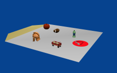 Abbildung 2. Blick auf eine 3D-Szene. In den entsprechenden Experimenten wird die Abweichung zwischen Lern- und Abrufperspektive manipuliert. Versuchsmaterial aus der Papenmeier & Huff (in press) Studie. Es werden keine Rechte Dritter verletzt.